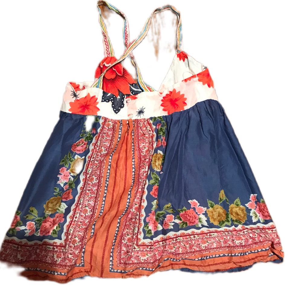 New Forever 21 floral printed boho tank top small